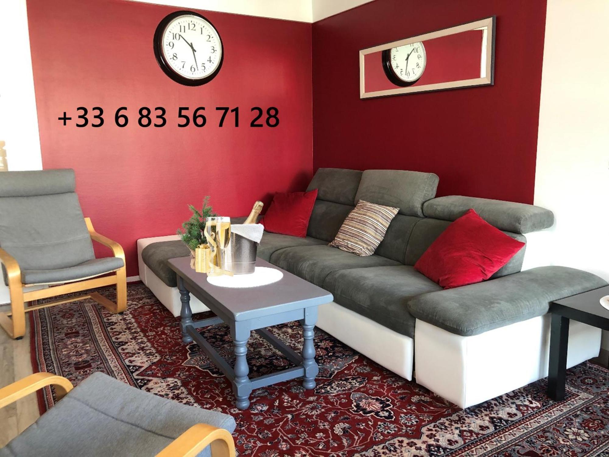 Bedinreims "Burgundy Bottle" 110M2 Exceptional, 4 Chambres Doubles, 2 Bain, Free Park & Wifi, Tout Equipe Екстериор снимка